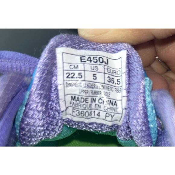 Asics GEL Solution Speed Pink Blue Silver Running Shoes Women's Size 5, E450J - Picture 5 of 6